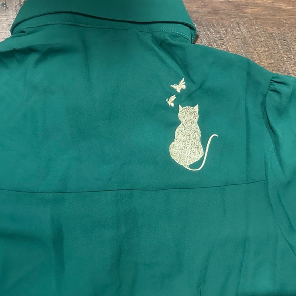 Snow Bird Cat Blouse by Banned Retro - Picture 12 of 12